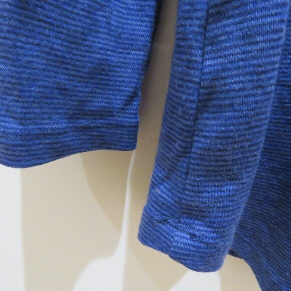 WOOLX Eva Tunic 100% Merino Wool Baselayer Top in Blue Stripe Gorpcore Travel XL - Picture 11 of 12